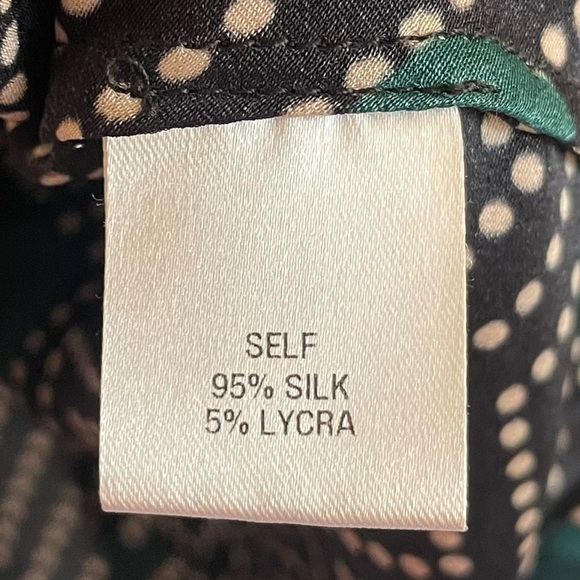 Tucker NYC Silk Blend Dot Patterned Off Shoulder Top, Size XS - Picture 6 of 7
